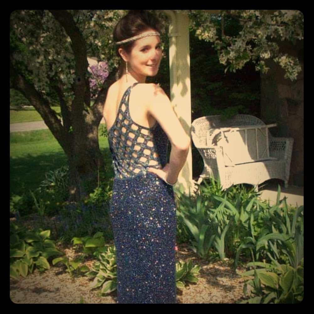 Scala fully beaded gown